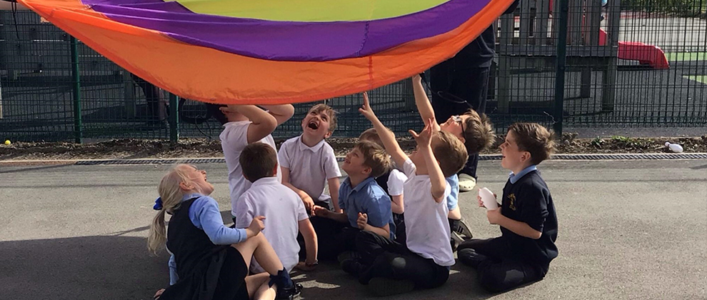 Pupils at Hayfield School